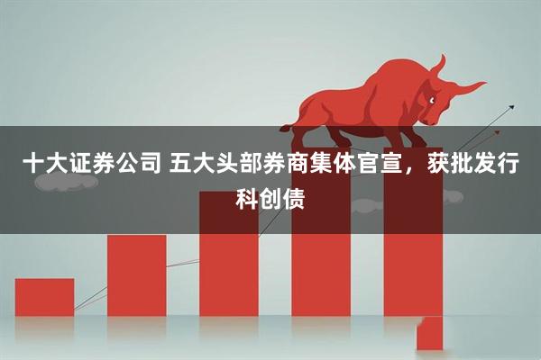 十大证券公司 五大头部券商集体官宣，获批发行科创债